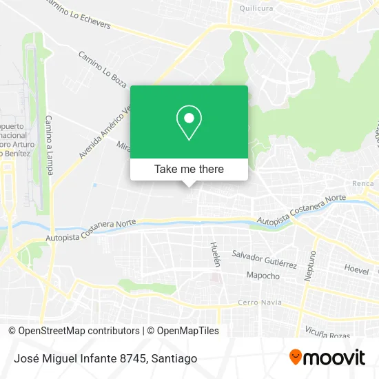 José Miguel Infante 8745 map
