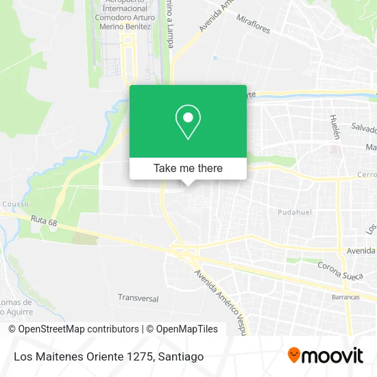 Los Maitenes Oriente 1275 map