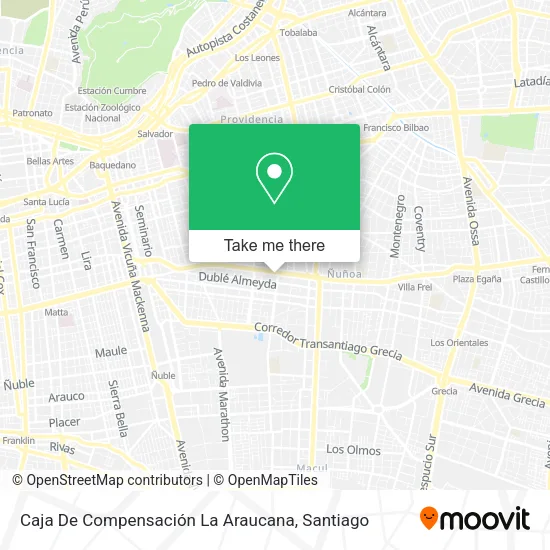 Caja De Compensación La Araucana map