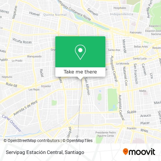 Servipag Estación Central map