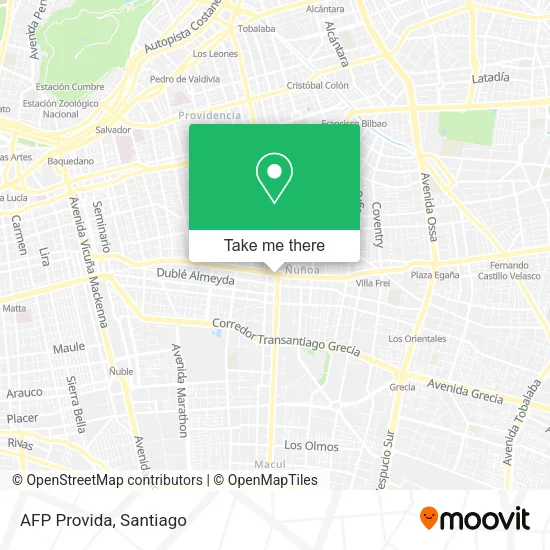 AFP Provida map