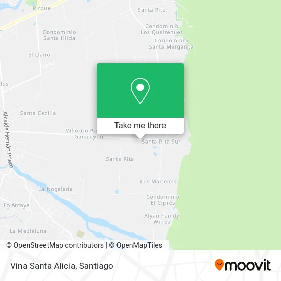 Vina Santa Alicia map