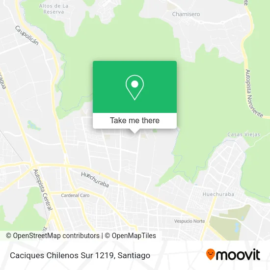 Caciques Chilenos Sur 1219 map