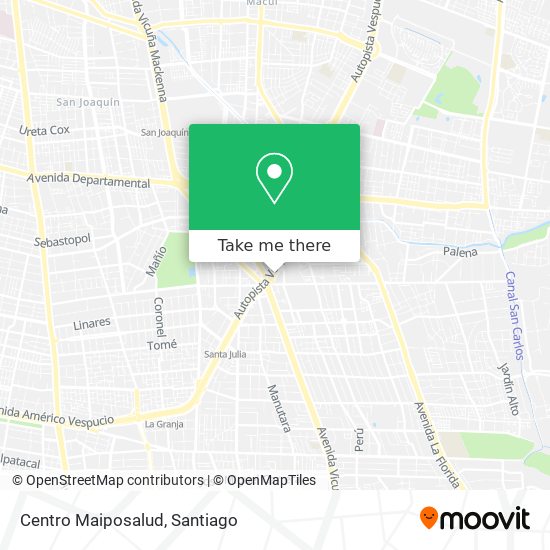 Centro Maiposalud map