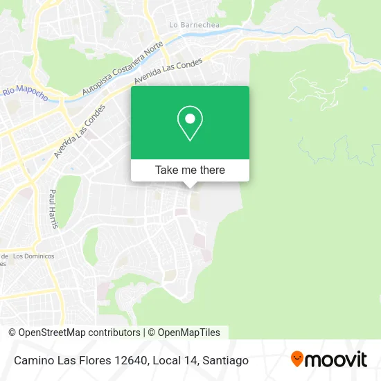Mapa de Camino Las Flores 12640, Local 14