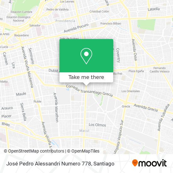 José Pedro Alessandri Numero 778 map