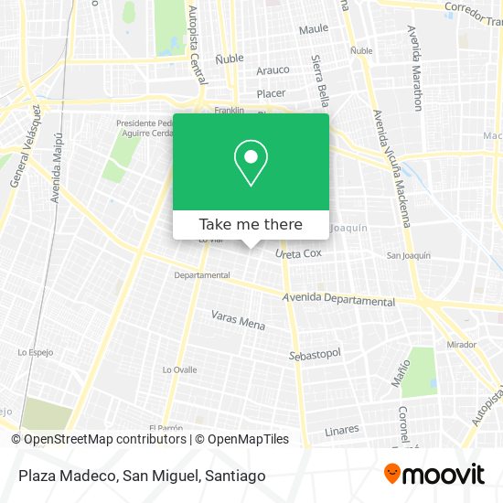 Plaza Madeco, San Miguel map