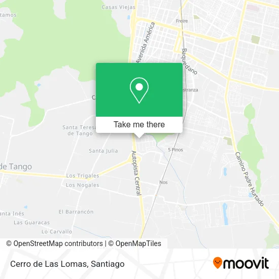 Cerro de Las Lomas map