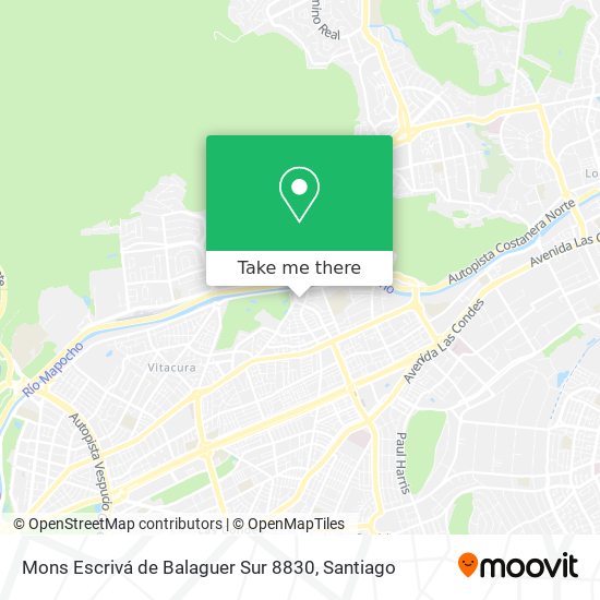 Mapa de Mons Escrivá de Balaguer Sur 8830
