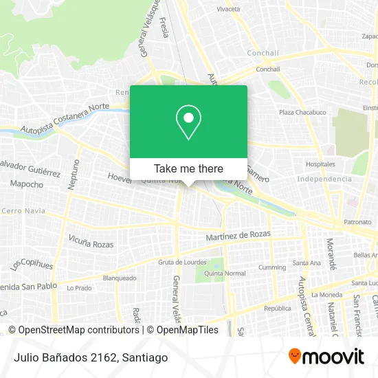 Julio Bañados 2162 map