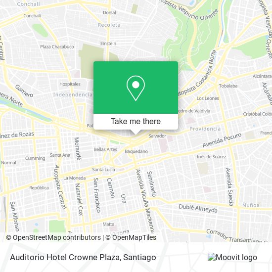 Auditorio Hotel Crowne Plaza map