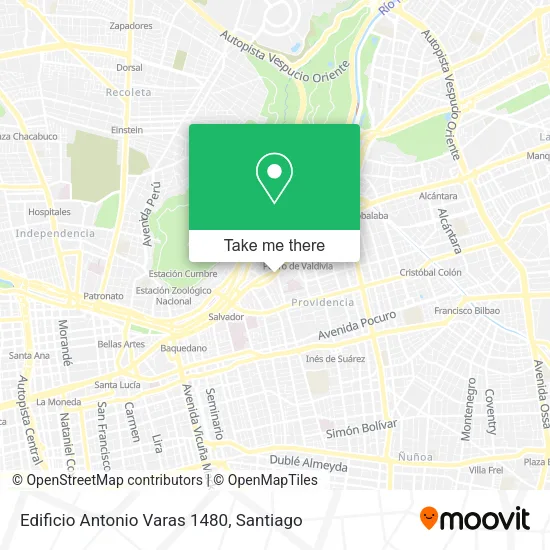 Edificio Antonio Varas 1480 map