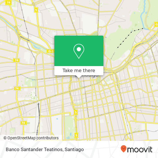 Mapa de Banco Santander Teatinos