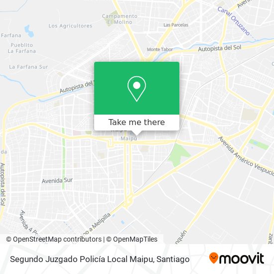 Mapa de Segundo Juzgado Policía Local Maipu