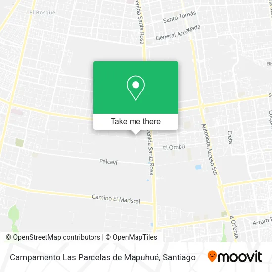 Mapa de Campamento Las Parcelas de Mapuhué