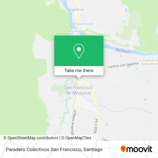 Paradero Colectivos San Francisco map