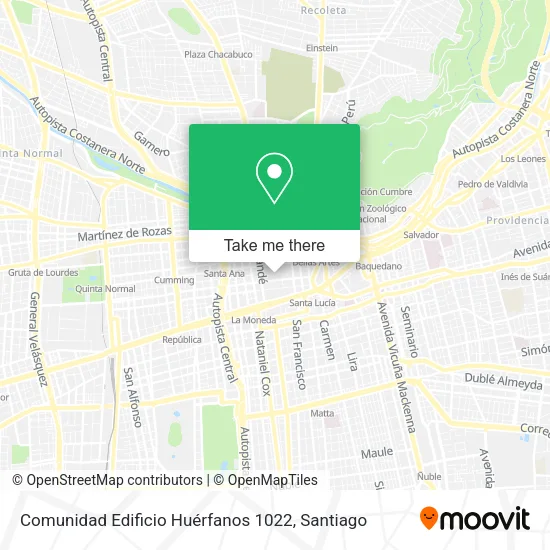 Comunidad Edificio Huérfanos 1022 map