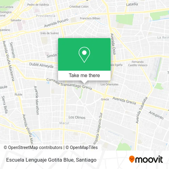 Escuela Lenguaje Gotita Blue map