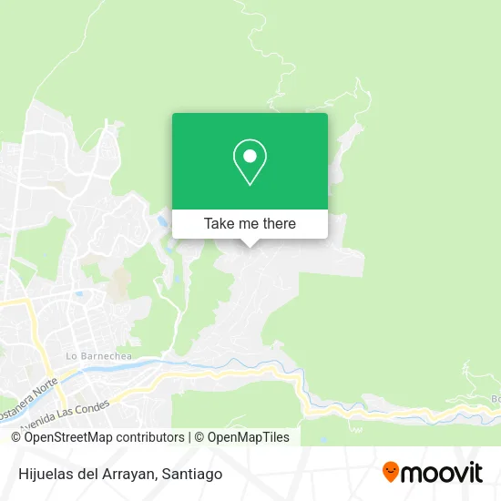 Hijuelas del Arrayan map