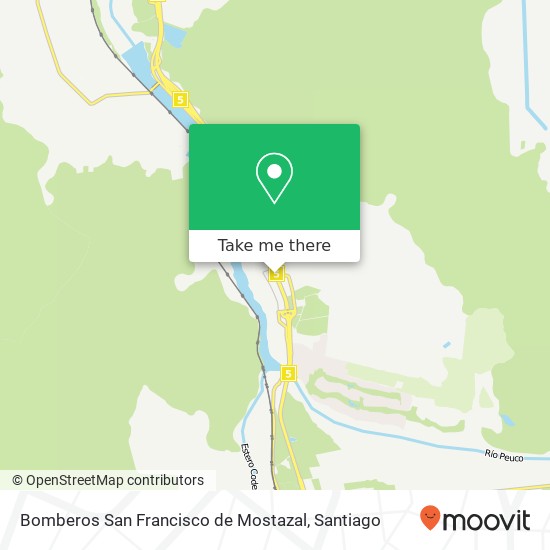 Bomberos San Francisco de Mostazal map
