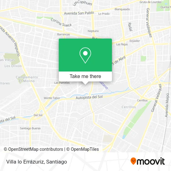 Villa lo Errázuriz map