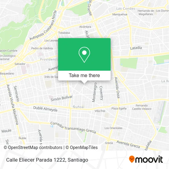Calle Eliecer Parada 1222 map
