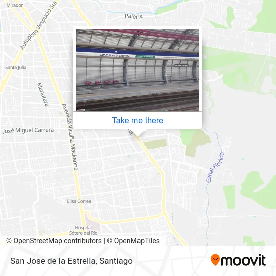 San Jose de la Estrella map