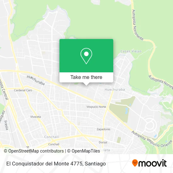 El Conquistador del Monte 4775 map