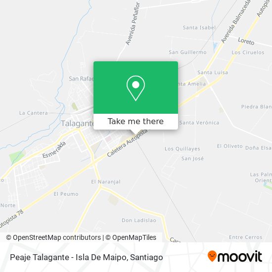 Peaje Talagante - Isla De Maipo map