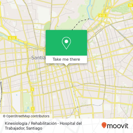 Mapa de Kinesiología / Rehabilitación - Hospital del Trabajador