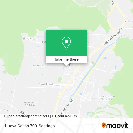 Nueva Colina 700 map