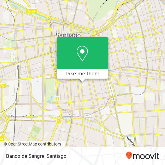 Banco de Sangre map