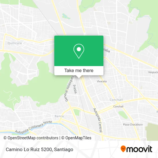 Mapa de Camino Lo Ruiz 5200