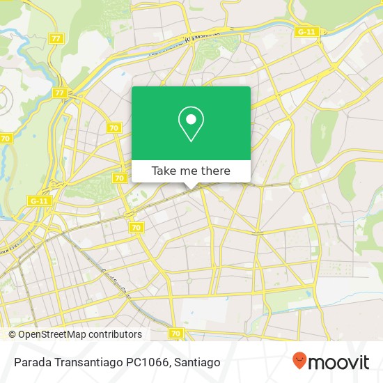 Parada Transantiago PC1066 map