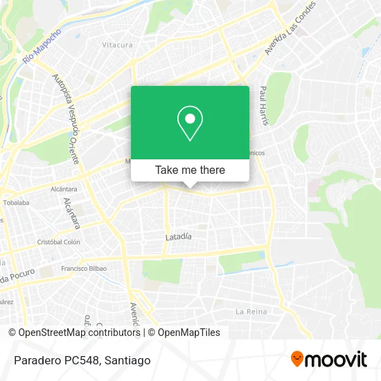 Paradero PC548 map