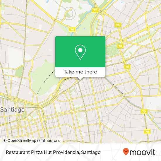 Restaurant Pizza Hut Providencia map