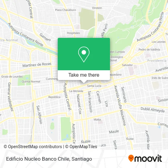 Edificio Nucleo Banco Chile map