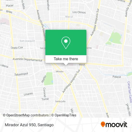 Mirador Azul 950 map