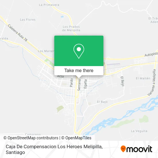 Caja De Compensacion Los Heroes Melipilla map