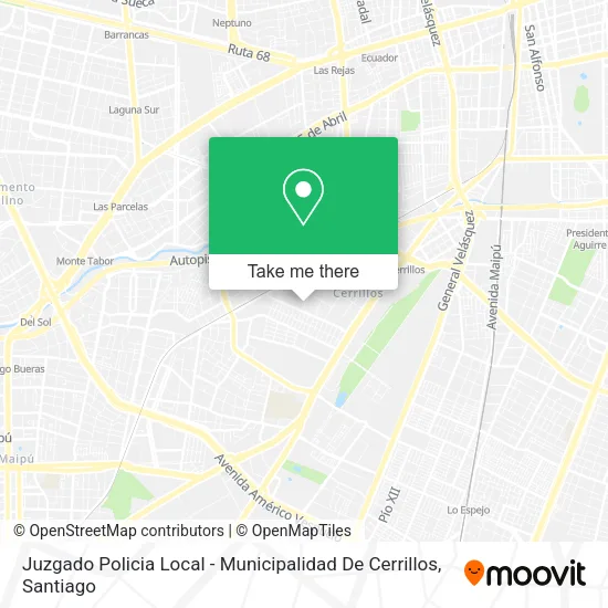 Juzgado Policia Local - Municipalidad De Cerrillos map