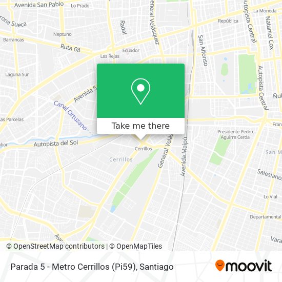 Parada 5 - Metro Cerrillos (Pi59) map