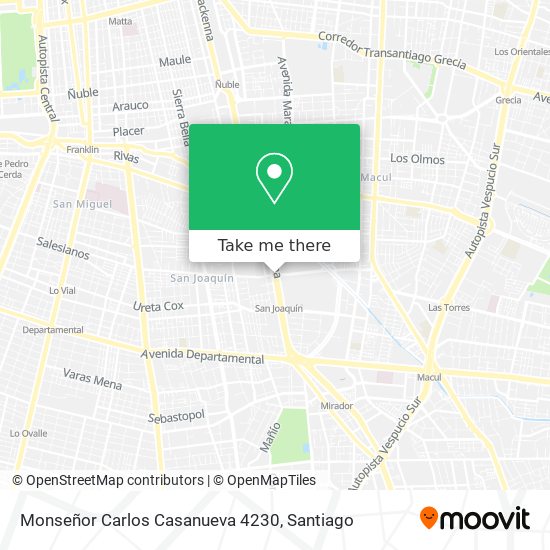 Monseñor Carlos Casanueva 4230 map