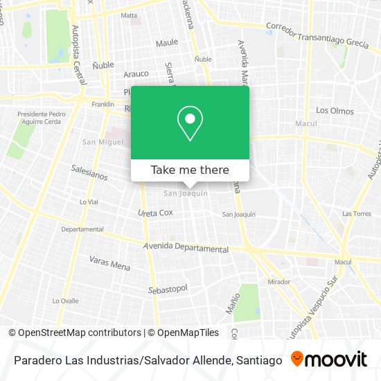 Paradero Las Industrias / Salvador Allende map