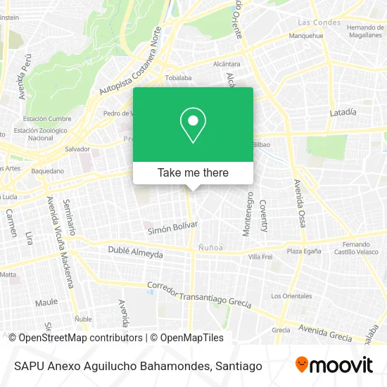 SAPU Anexo Aguilucho Bahamondes map