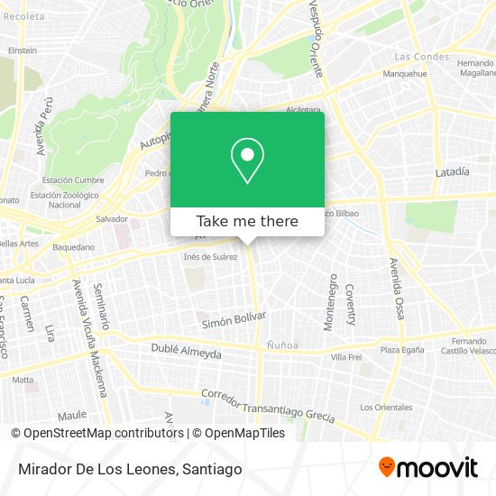 Mirador De Los Leones map