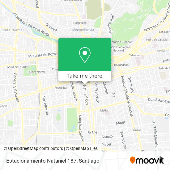 Mapa de Estacionamiento Nataniel 187