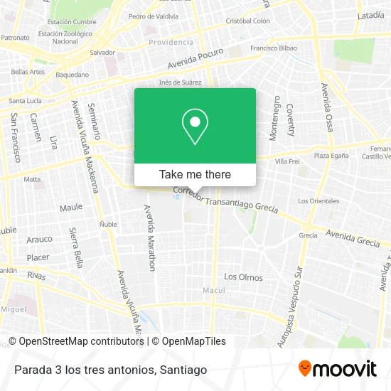 Parada 3 los tres antonios map