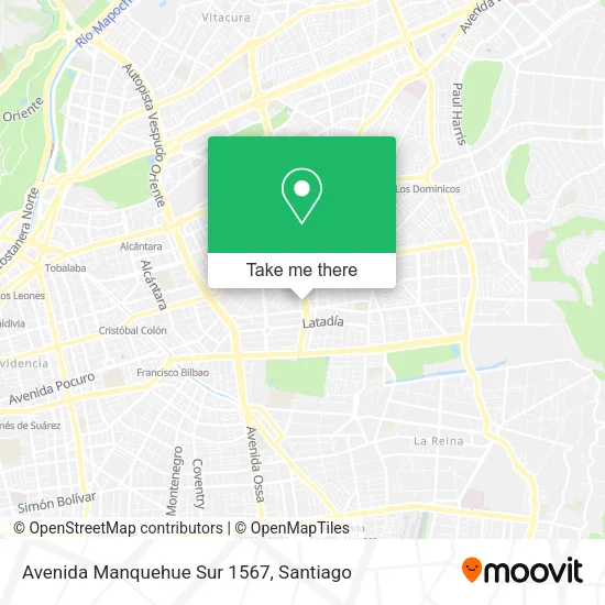 Avenida Manquehue Sur 1567 map