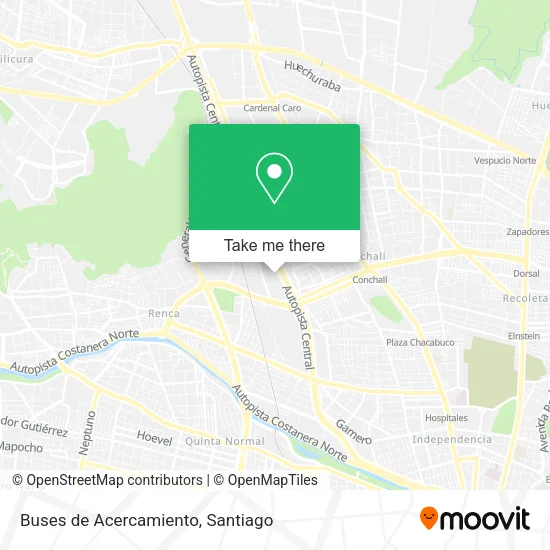 Buses de Acercamiento map