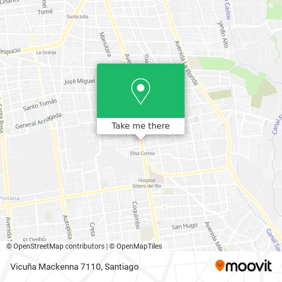 Vicuña Mackenna 7110 map